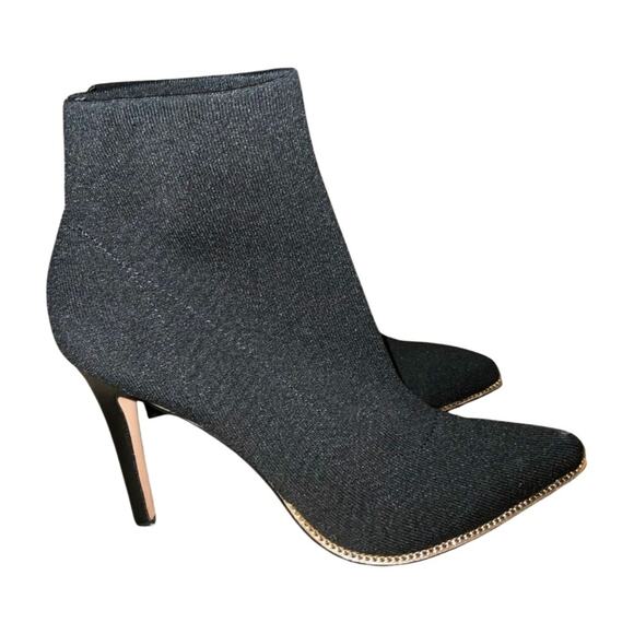 BCBGeneration Black Heeled Boots Sleek Sock-Like Design Size 8.5 - Picture 3 of 5